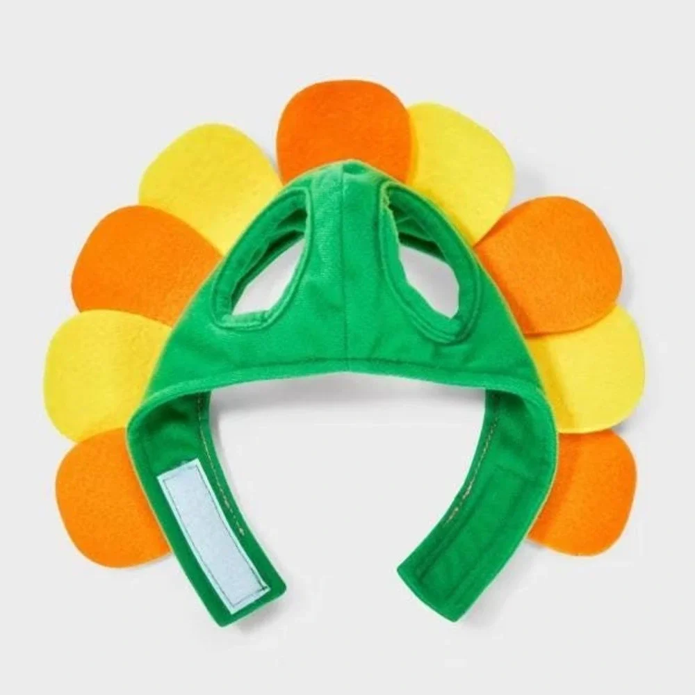 Boots & Barkley Flower‎ Cat Costume Headpiece Orange Pet Dress Up One Size NWT